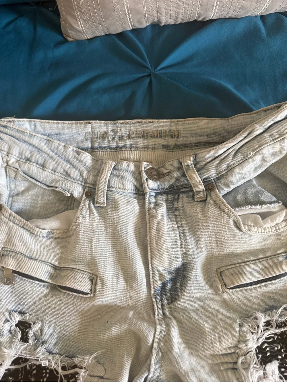 Rue21 Light Blue Distressed Skinny Jeans